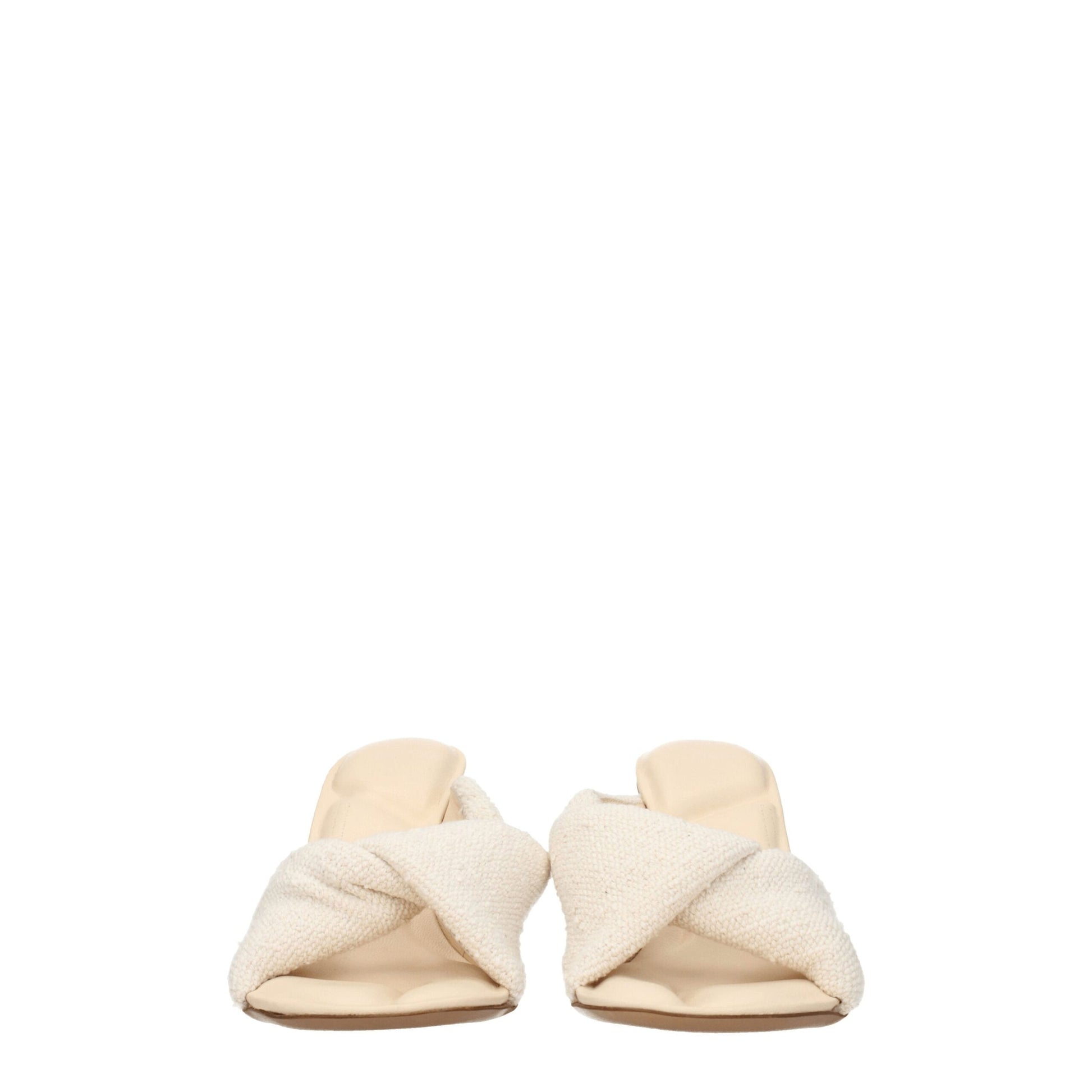 Beige Fabric Stiletto Heel Sandals-Jacquemus-LabelTerrace.com
