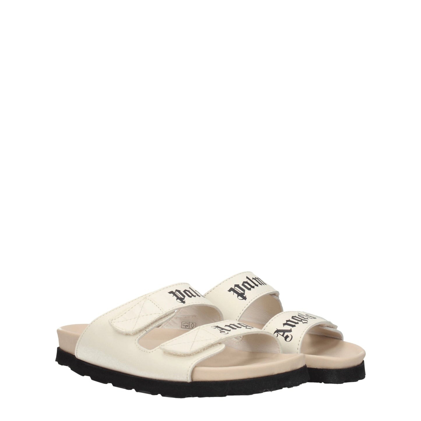 Beige Leather Flat Sandals-Palm Angels-LabelTerrace.com