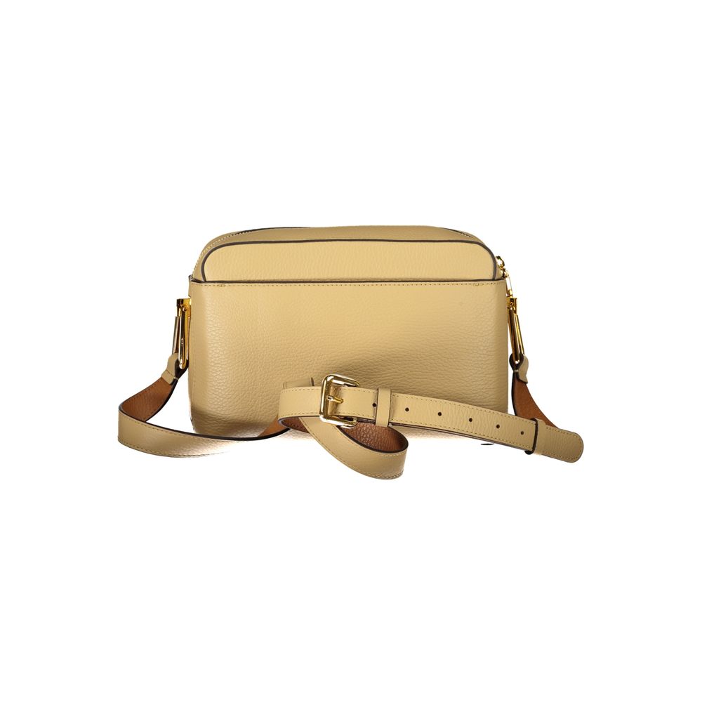 Beige Leather Handbag-Coccinelle-LabelTerrace.com