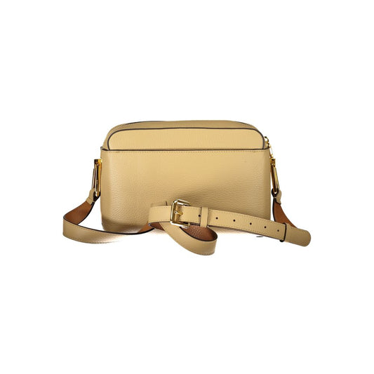 Beige Leather Handbag-Coccinelle-LabelTerrace.com