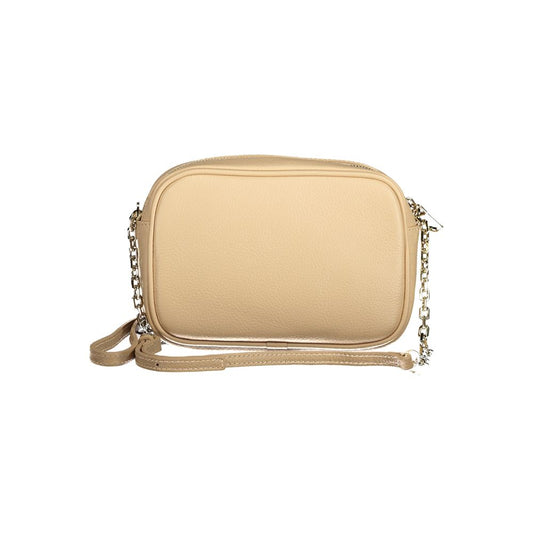 Beige Leather Handbag-Patrizia Pepe-LabelTerrace.com