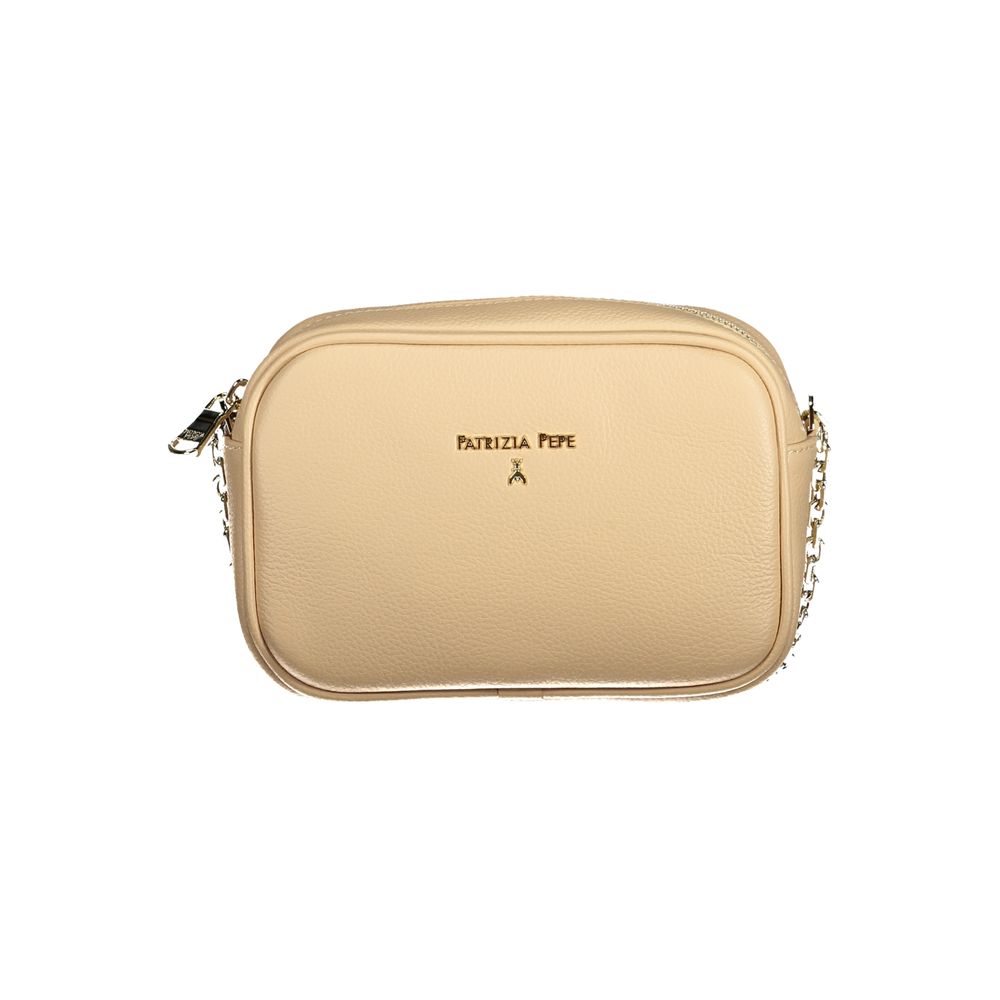 Beige Leather Handbag-Patrizia Pepe-LabelTerrace.com