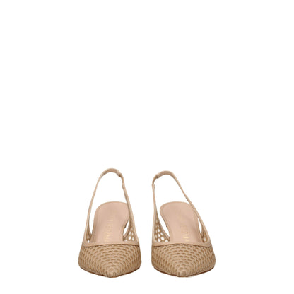 Beige Leather High Heel Pumps-Stuart Weitzman-LabelTerrace.com