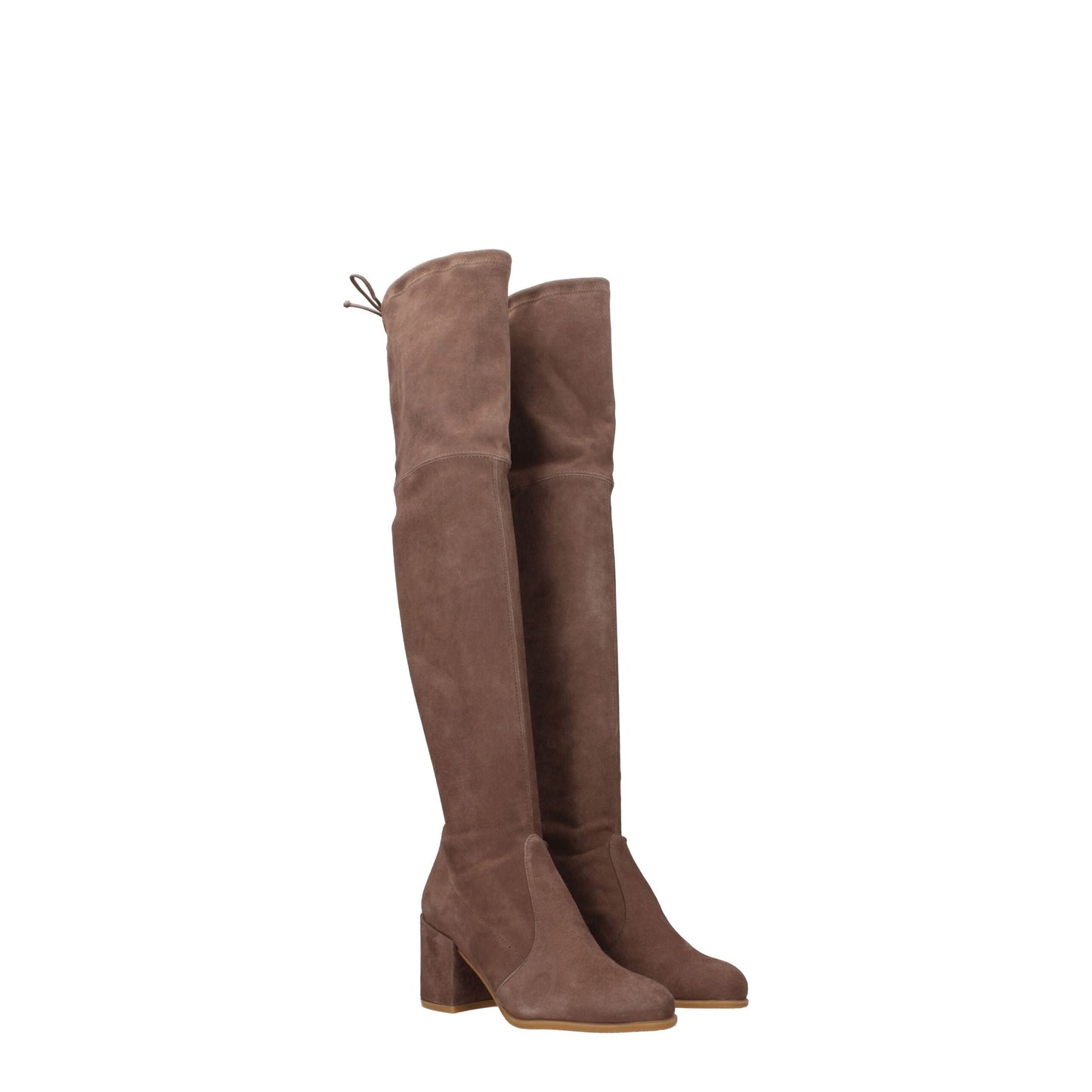 Beige Leather Over The Knee-Stuart Weitzman-LabelTerrace.com