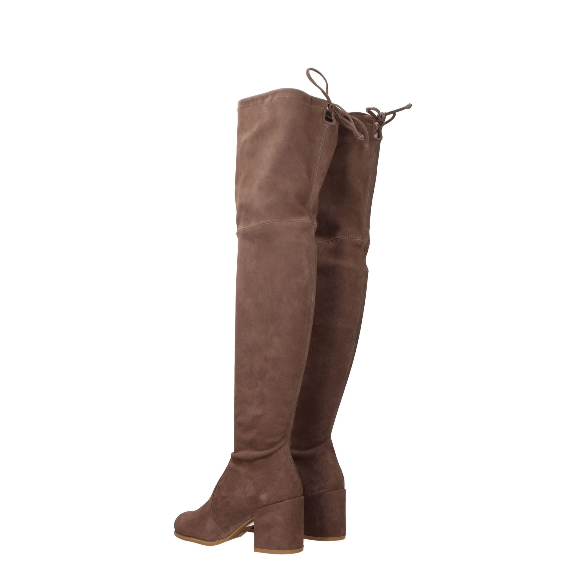 Beige Leather Over The Knee-Stuart Weitzman-LabelTerrace.com