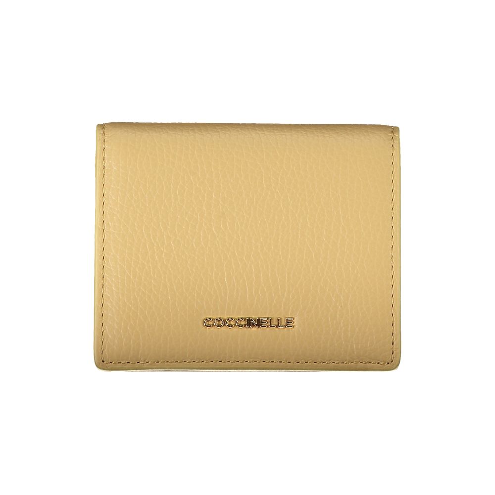 Beige Leather Wallet-Coccinelle-LabelTerrace.com