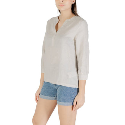 Beige Linen Blouse-Street One-LabelTerrace.com