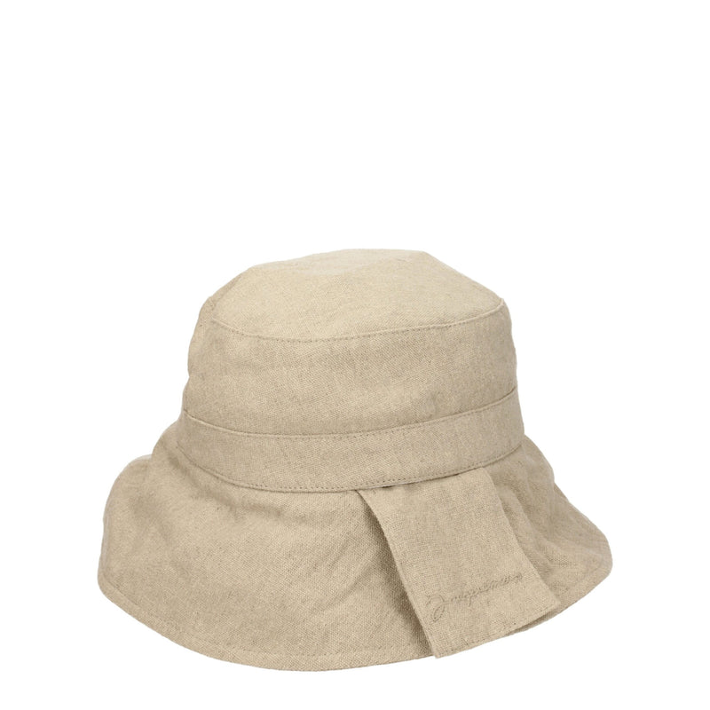 Beige Linen Bucket Hat-Jacquemus-LabelTerrace.com