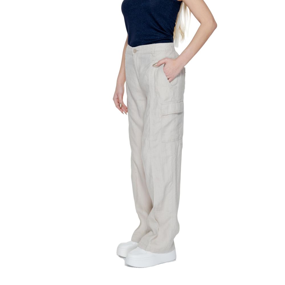 Beige Linen Pant-Street One-LabelTerrace.com