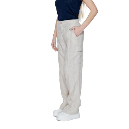 Beige Linen Pant-Street One-LabelTerrace.com