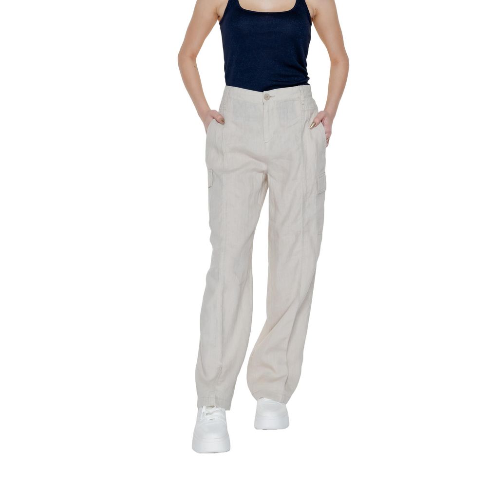 Beige Linen Pant-Street One-LabelTerrace.com
