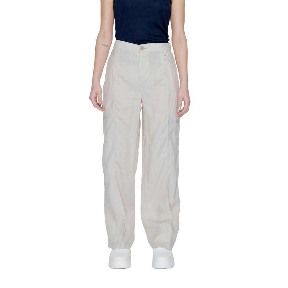 Beige Linen Pant-Street One-LabelTerrace.com
