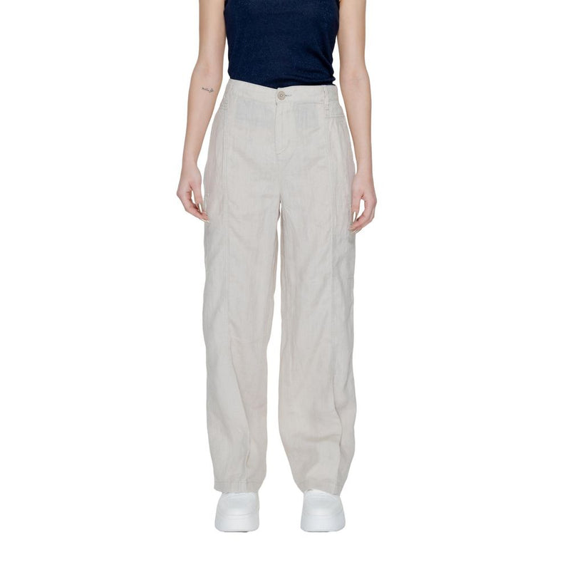 Beige Linen Pant-Street One-LabelTerrace.com