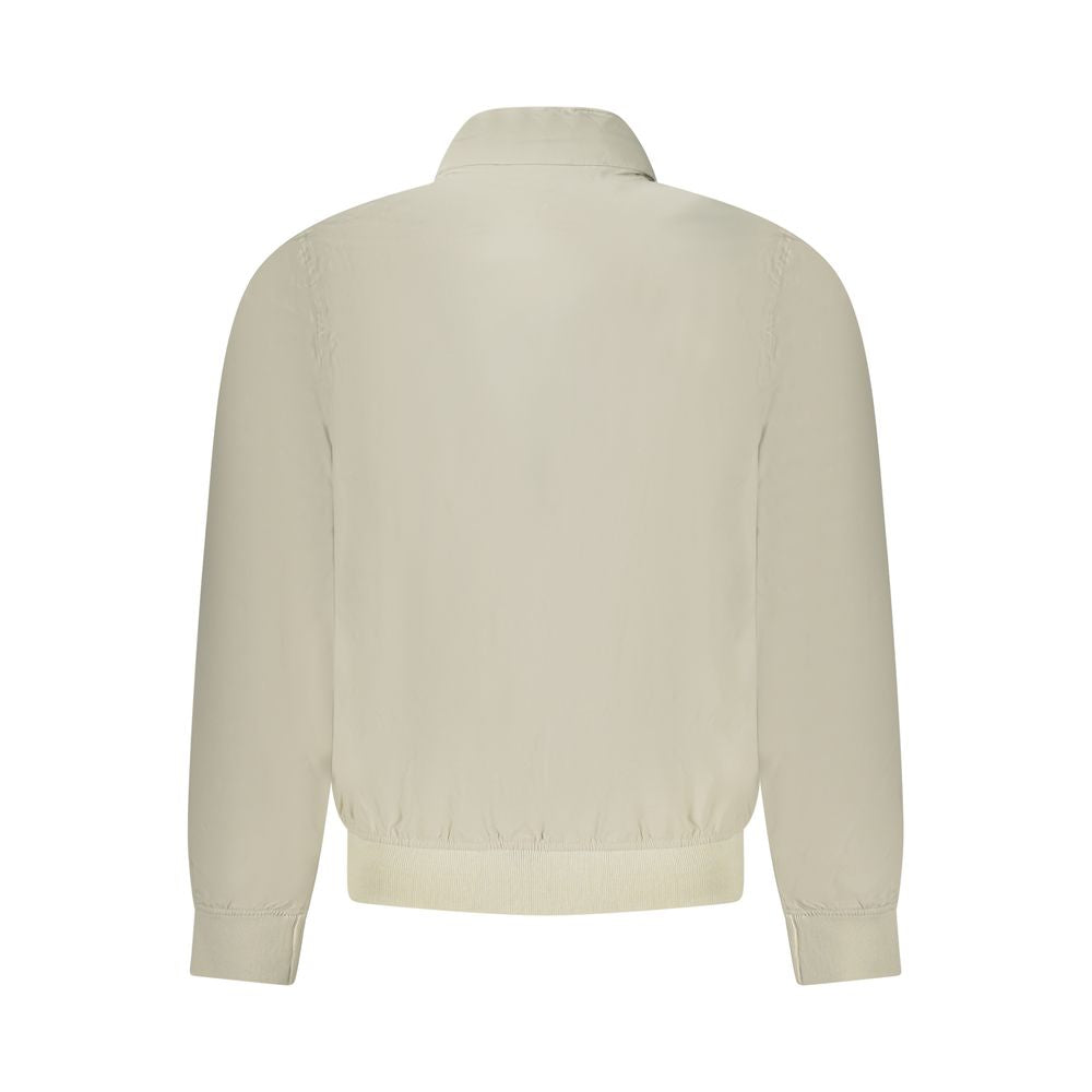 Beige Nylon Men Jacket