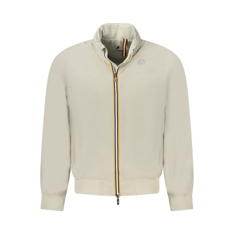 Beige Nylon Men Jacket