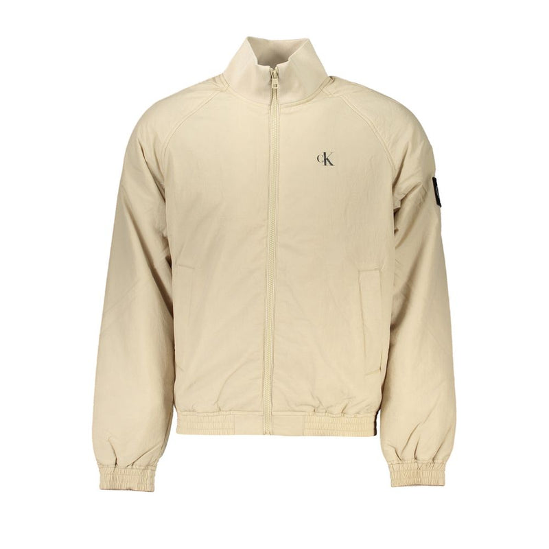 Beige Polyamide Men Jacket-Calvin Klein-LabelTerrace.com