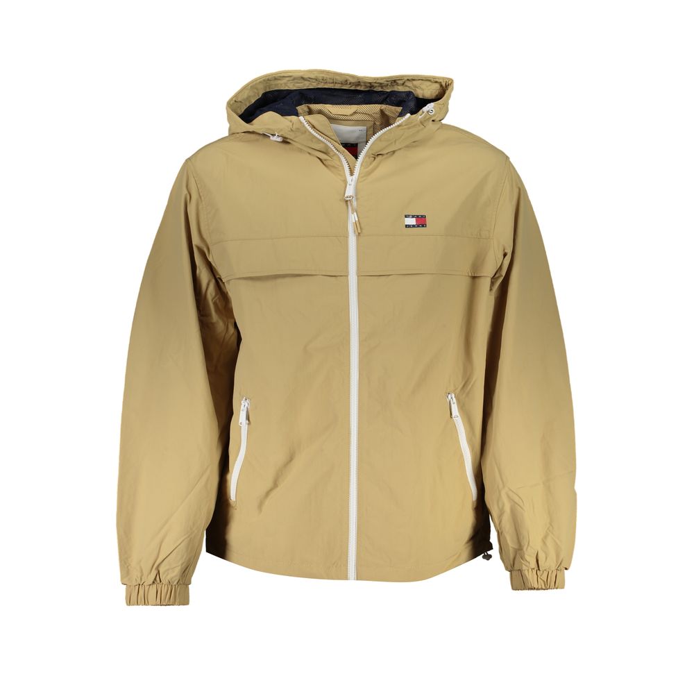 Beige Polyamide Men Jacket-Tommy Hilfiger-LabelTerrace.com