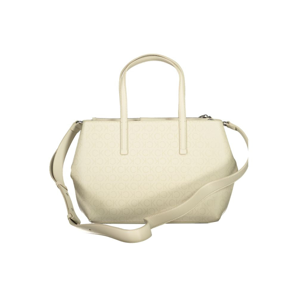 Beige Polyester Handbag-Calvin Klein-LabelTerrace.com