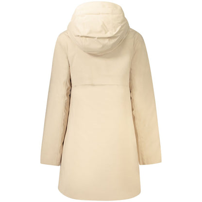 Beige Polyester Jackets & Coat-K-WAY-LabelTerrace.com