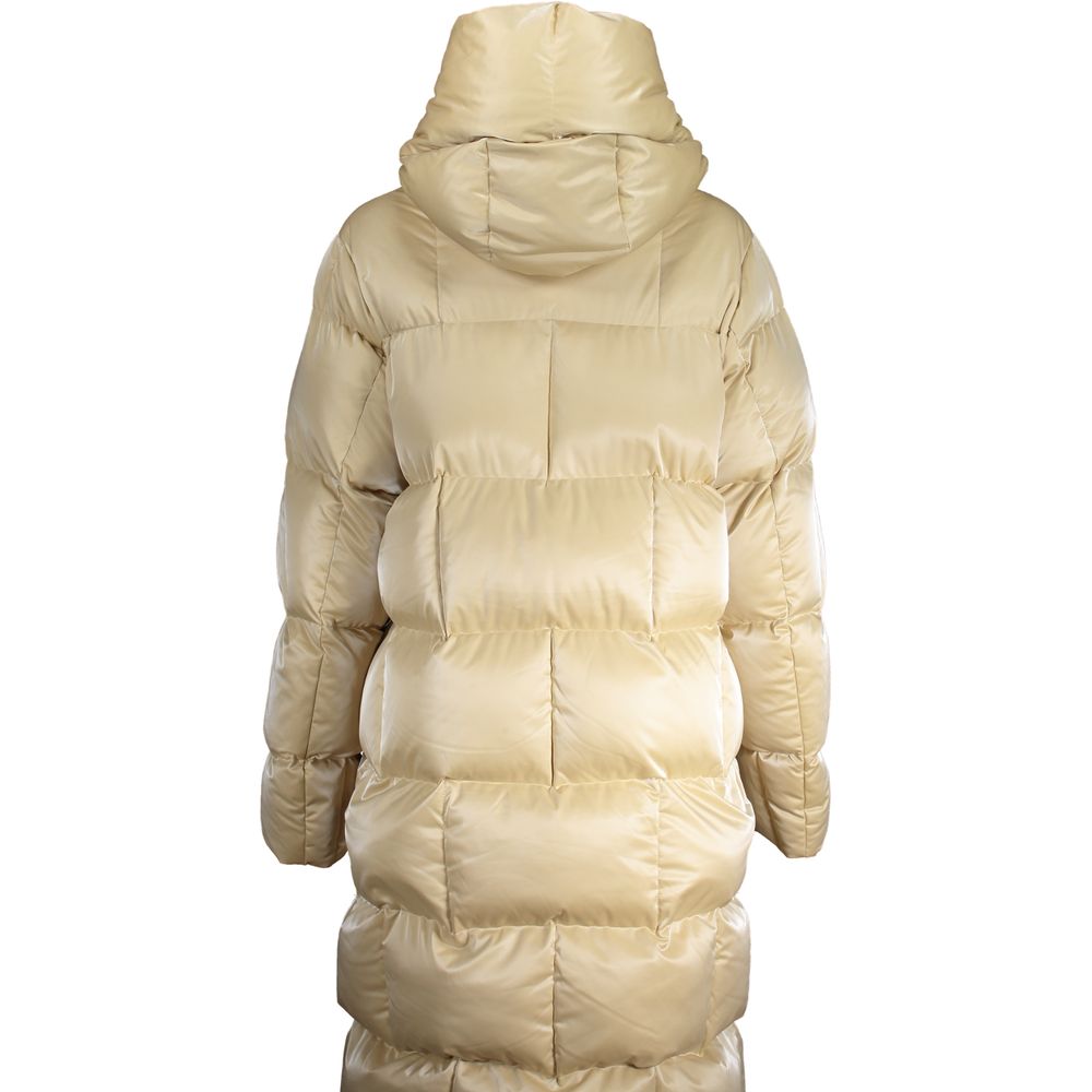 Beige Polyester Jackets & Coat-K-WAY-LabelTerrace.com