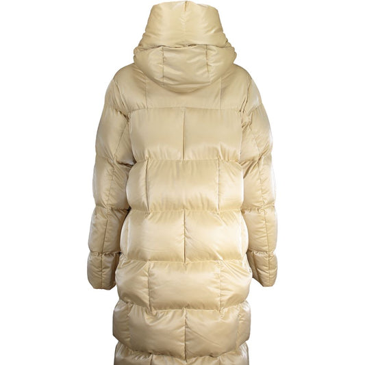 Beige Polyester Jackets & Coat-K-WAY-LabelTerrace.com