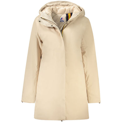 Beige Polyester Jackets & Coat-K-WAY-LabelTerrace.com