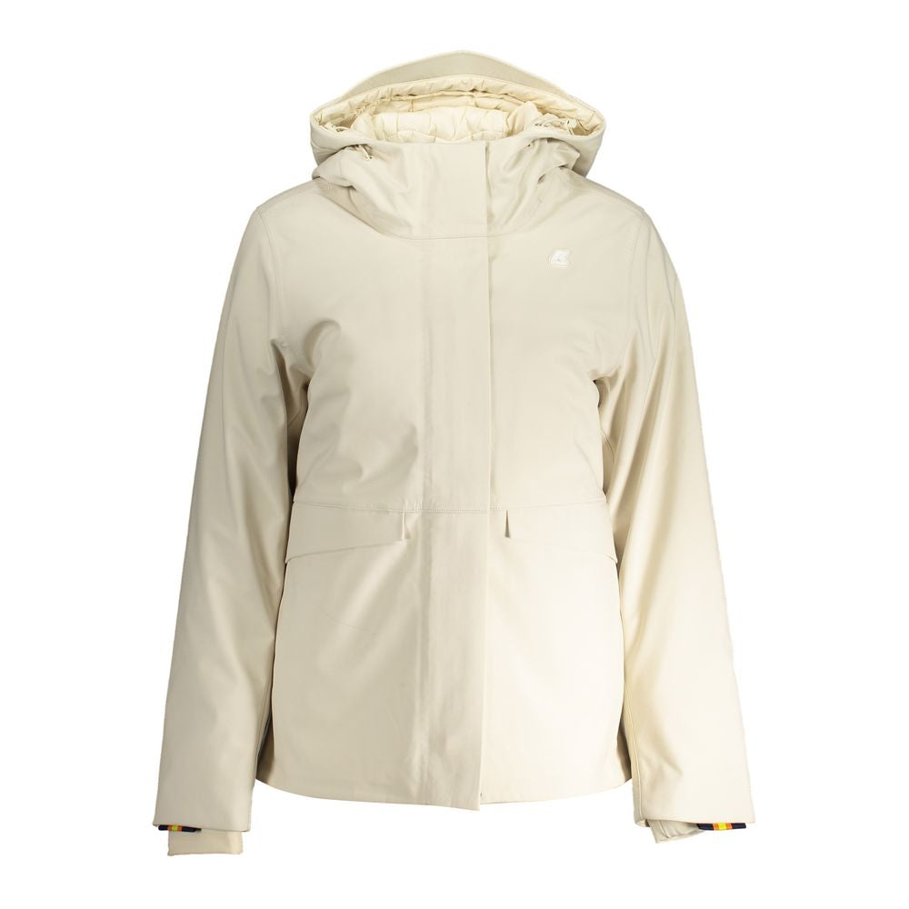 Beige Polyester Jackets & Coat-K-WAY-LabelTerrace.com