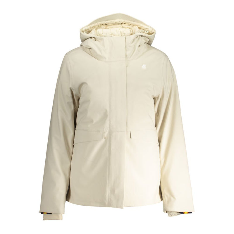 Beige Polyester Jackets & Coat-K-WAY-LabelTerrace.com