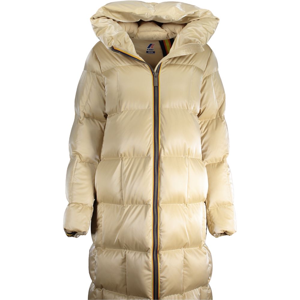 Beige Polyester Jackets & Coat-K-WAY-LabelTerrace.com