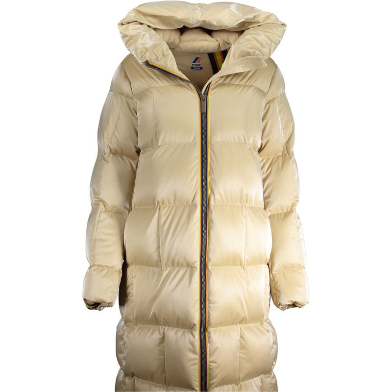 Beige Polyester Jackets & Coat-K-WAY-LabelTerrace.com