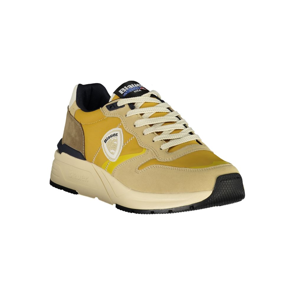Beige Polyester Men Sneaker-Blauer-LabelTerrace.com
