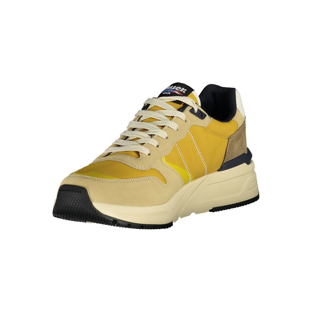 Beige Polyester Men Sneaker-Blauer-LabelTerrace.com