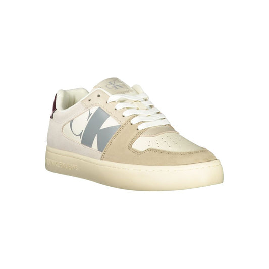 Beige Polyester Men Sneaker-Calvin Klein-LabelTerrace.com