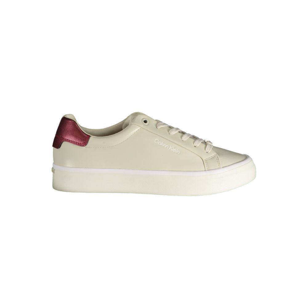 Beige Polyester Sneaker-Calvin Klein-LabelTerrace.com