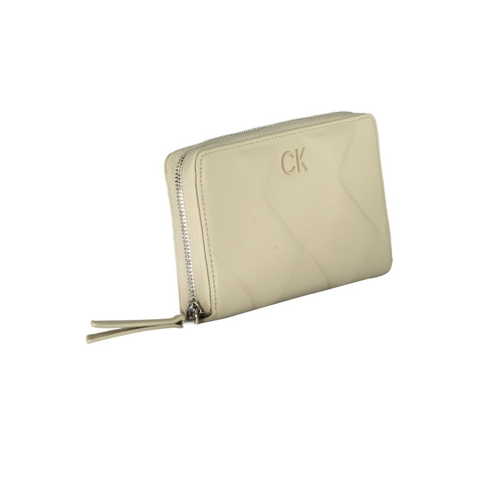 Beige Polyester Wallet-Calvin Klein-LabelTerrace.com