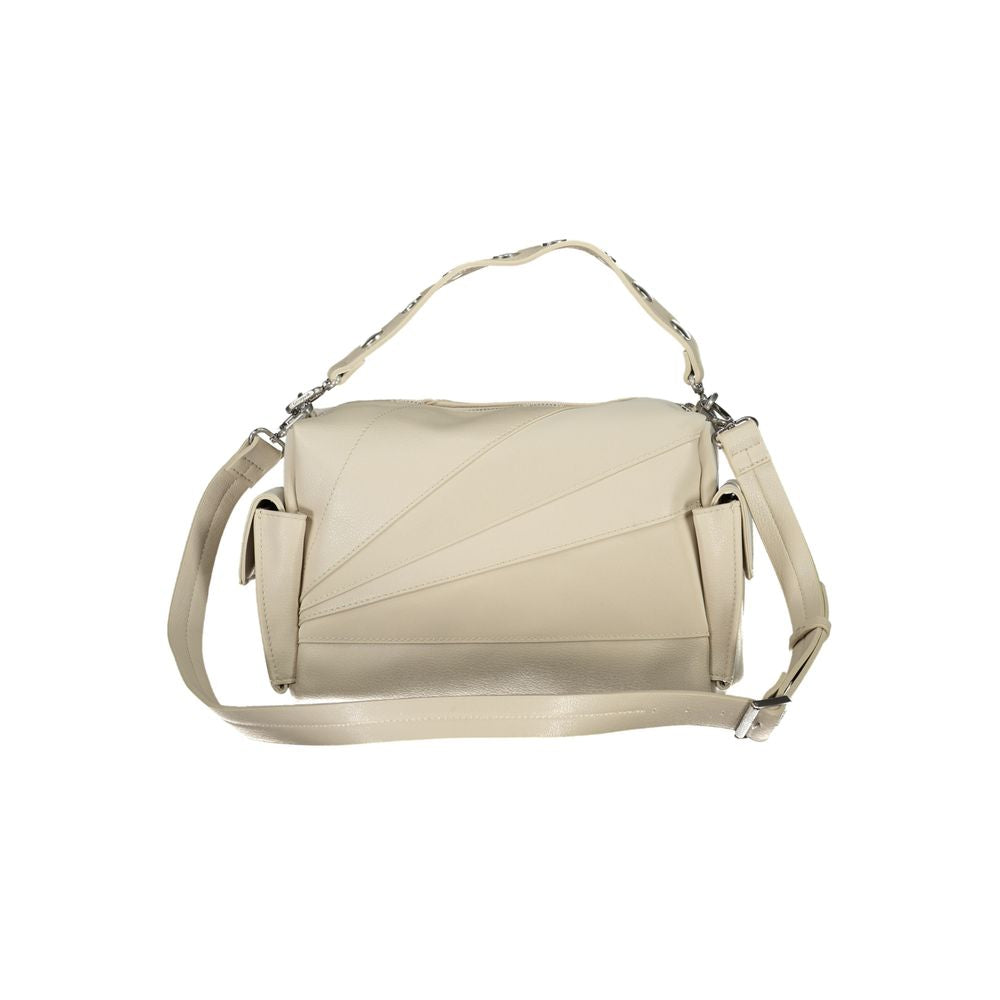 Beige Polyethylene Handbag-Desigual-LabelTerrace.com