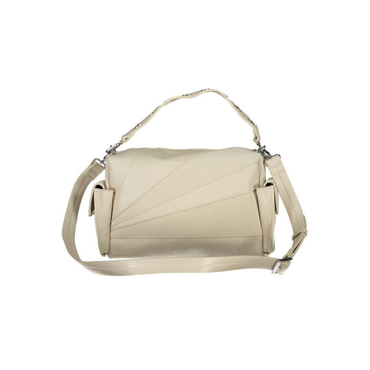Beige Polyethylene Handbag-Desigual-LabelTerrace.com