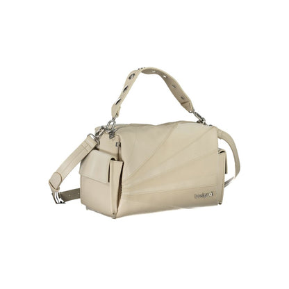 Beige Polyethylene Handbag-Desigual-LabelTerrace.com
