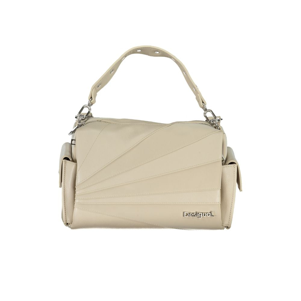 Beige Polyethylene Handbag-Desigual-LabelTerrace.com