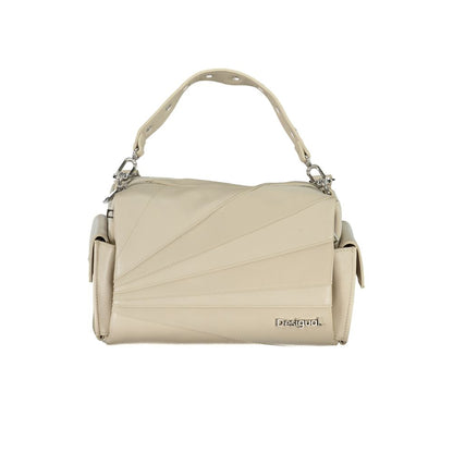 Beige Polyethylene Handbag-Desigual-LabelTerrace.com