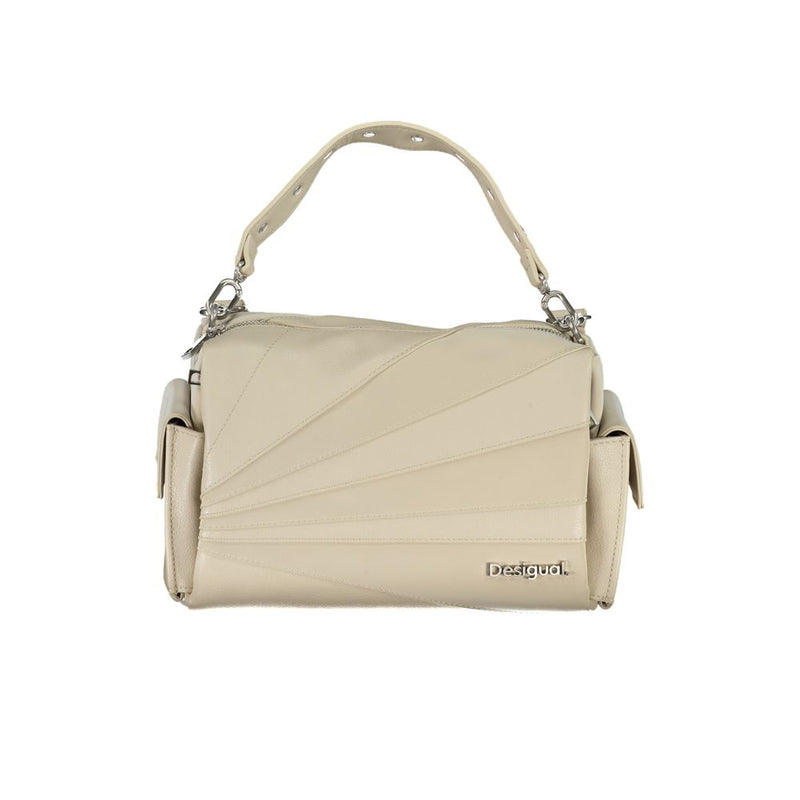 Beige Polyethylene Handbag-Desigual-LabelTerrace.com