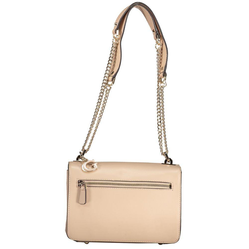 Beige Polyethylene Handbag-Guess Jeans-LabelTerrace.com