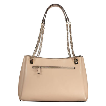 Beige Polyethylene Handbag-Guess Jeans-LabelTerrace.com