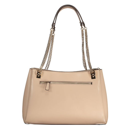 Beige Polyethylene Handbag-Guess Jeans-LabelTerrace.com