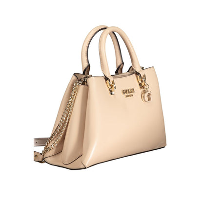 Beige Polyethylene Handbag-Guess Jeans-LabelTerrace.com
