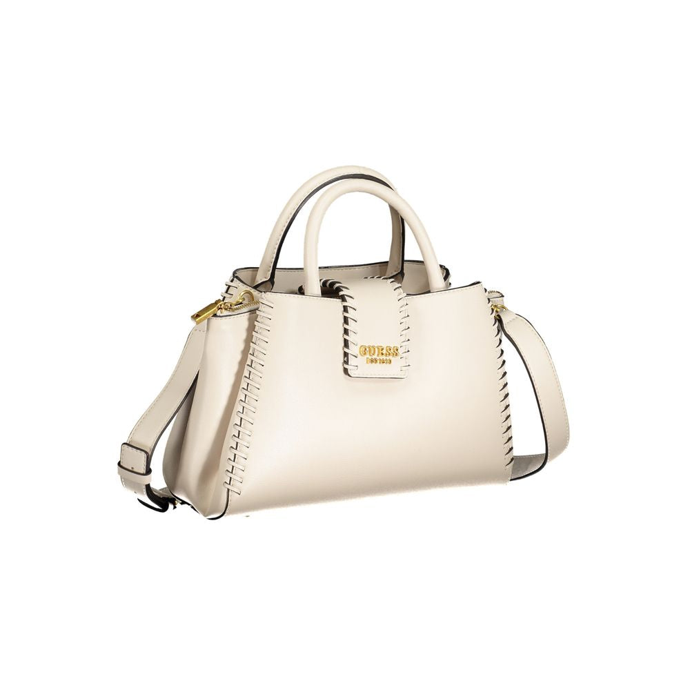 Beige Polyethylene Handbag-Guess Jeans-LabelTerrace.com