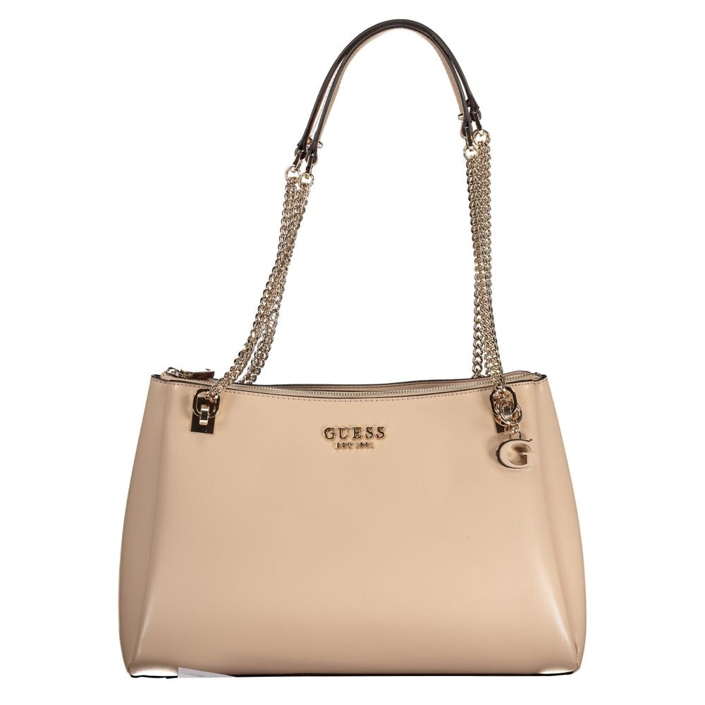 Beige Polyethylene Handbag-Guess Jeans-LabelTerrace.com