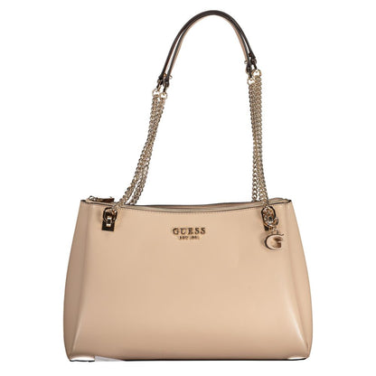 Beige Polyethylene Handbag-Guess Jeans-LabelTerrace.com