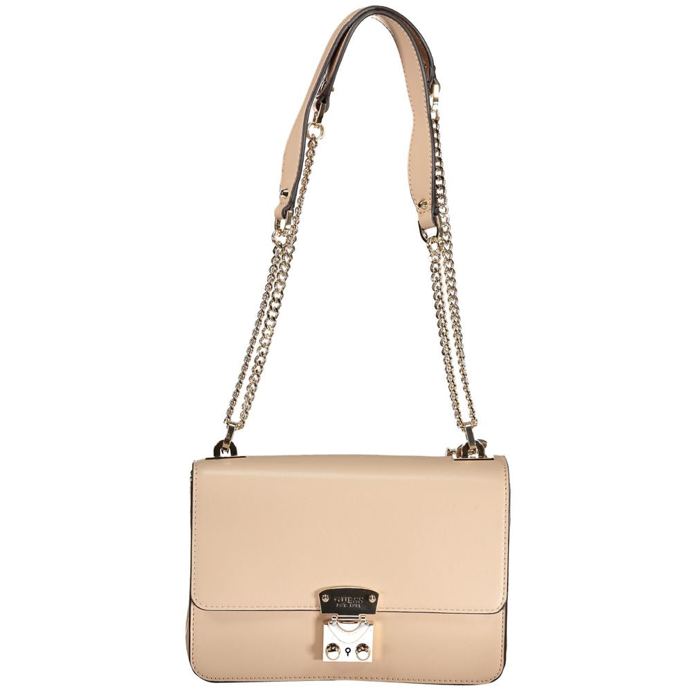 Beige Polyethylene Handbag-Guess Jeans-LabelTerrace.com