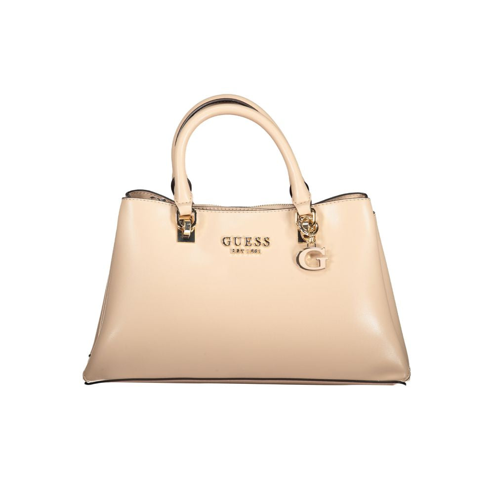 Beige Polyethylene Handbag-Guess Jeans-LabelTerrace.com